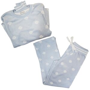 PJ SALVAGE Pajama Set Women Blue Velour Pajama Set NWT